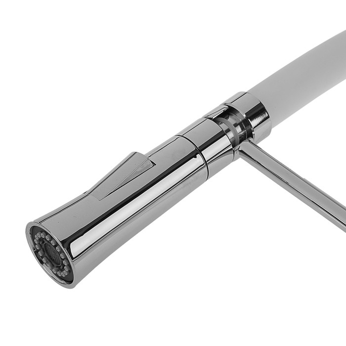 Смеситель для кухни Accoona A4890GG-1, однорычажный, латунь, белый Смеситель для кухни Accoona A4890GG-1, однорычажный, латунь, белый