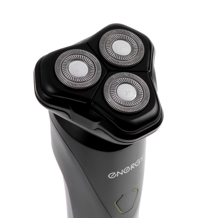 Электробритва Energy EN-726, 3 Вт, роторная, 3 головки, влажное бритьё, от АКБ, чёрная Электробритва Energy EN-726, 3 Вт, роторная, 3 головки, влажное бритьё, от АКБ, чёрная