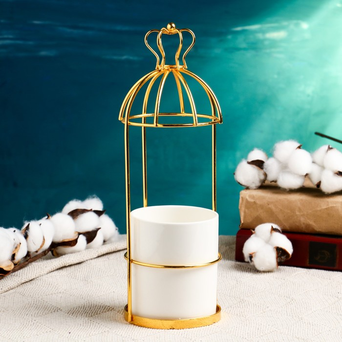 Горшок на подставке Горшок на подставке "Клетка" 27х10х10см