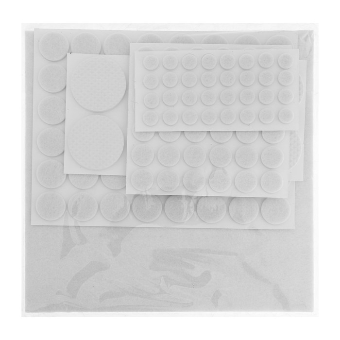 Набор накладок мебельных, 125 шт., d=0,9; d=1,5; d=2; d=3,8; 20х20, цвет белый Набор накладок мебельных, 125 шт., d=0,9; d=1,5; d=2; d=3,8; 20х20, цвет белый