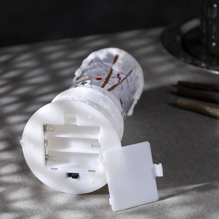 Светодиодная фигура «Свеча со снеговиком» 10 × 23 × 10 см, пластик, батарейки ААх3 (не в комплекте), свечение RGB Светодиодная фигура «Свеча со снеговиком» 10 × 23 × 10 см, пластик, батарейки ААх3 (не в комплекте), свечение RGB