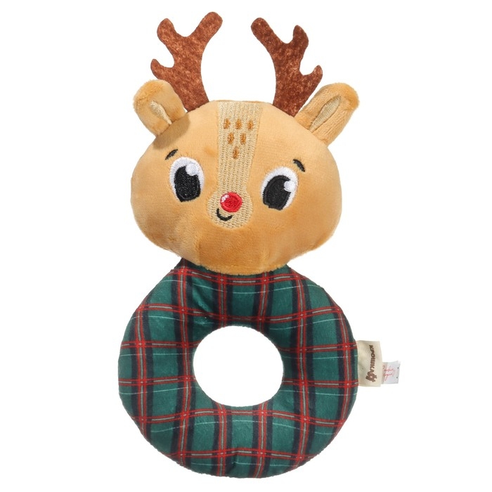 Мягкая погремушка на колечке «Оленёнок», текстиль, в пакете, Крошка Я Мягкая погремушка на колечке «Оленёнок», текстиль, в пакете, Крошка Я