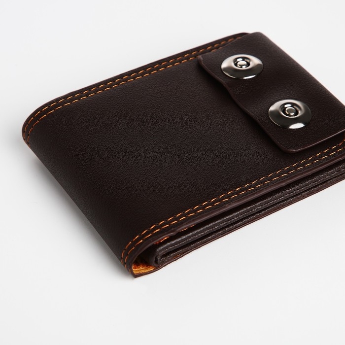 Портмоне мужское на магнитах, отдел для купюр, для карт, для монет, цвет коричневый Портмоне мужское на магнитах, отдел для купюр, для карт, для монет, цвет коричневый