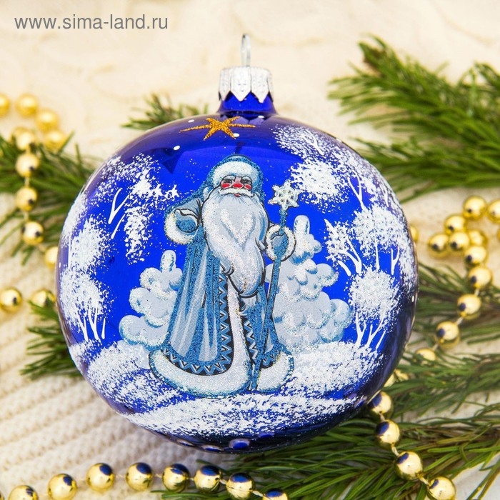 Шар Шар "Дед Мороз" d-9,5 см, микс