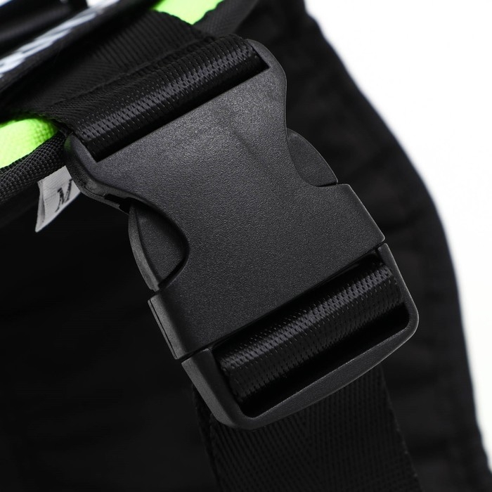 Шлейка К9 мягкая светоотражающая, размер M, ОГ 55-65 см, вес 11-20 кг, зелёная Шлейка К9 мягкая светоотражающая, размер M, ОГ 55-65 см, вес 11-20 кг, зелёная