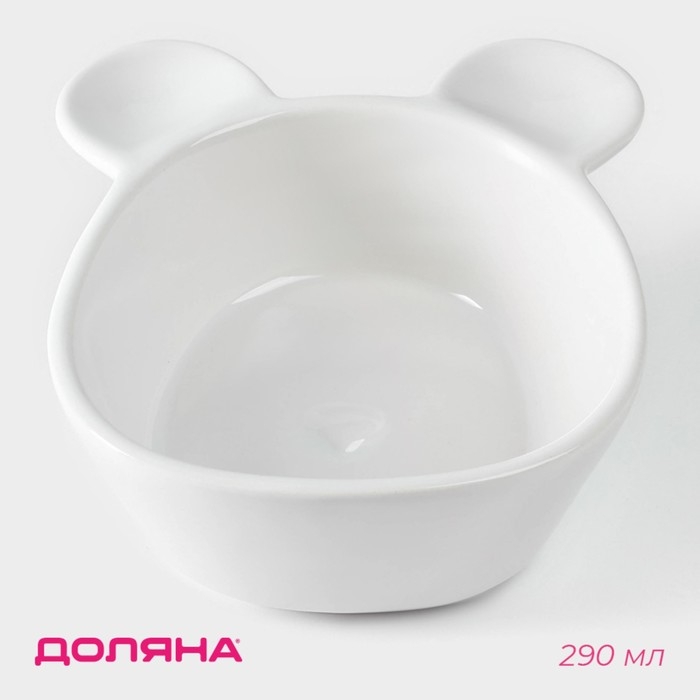 Конфетница керамическая Доляна «Мишка Отто», 290 мл, 15×12×5 см, цвет белый Конфетница керамическая Доляна «Мишка Отто», 290 мл, 15×12×5 см, цвет белый