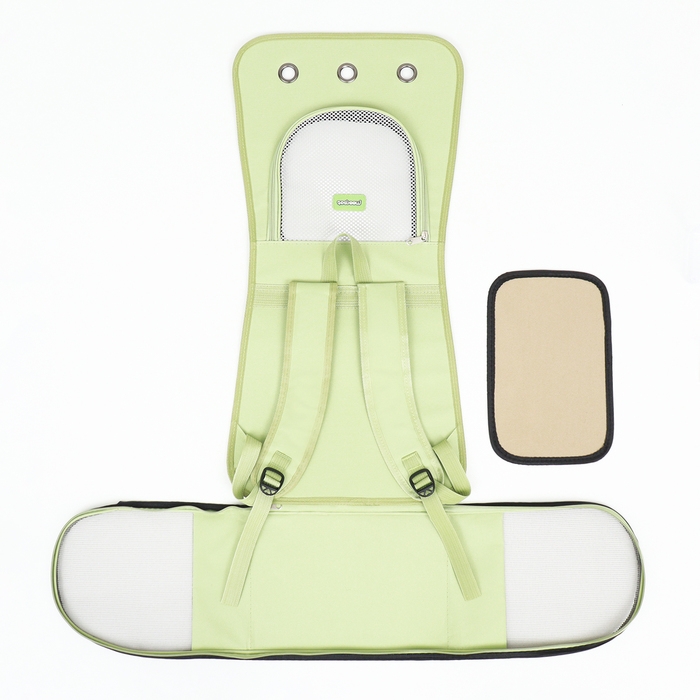 Рюкзак-переноска для кошек и собак, 35 х 30 х 26 см, зелёный Рюкзак-переноска для кошек и собак, 35 х 30 х 26 см, зелёный