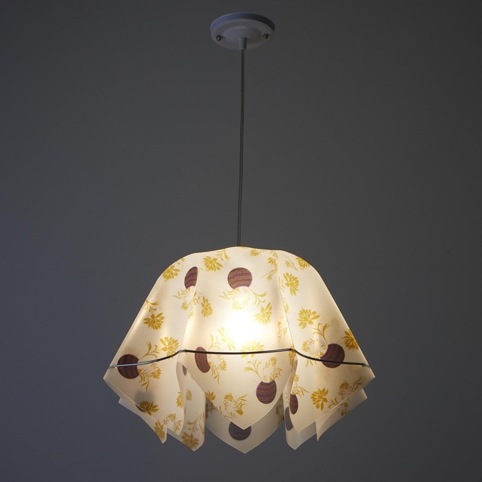 Люстра BayerLux Подвес BayerLux Люстра BayerLux Подвес BayerLux "Джули" E27 1х60Вт бел./желт./кор. 40х40х100 см