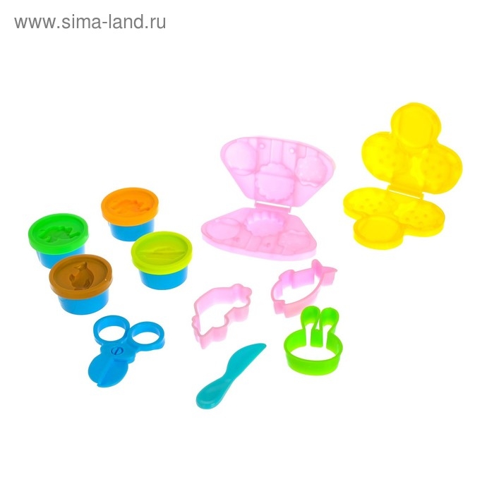 Игровой набор «Я кондитер», масса для лепки 4 цвета, в пакете Игровой набор «Я кондитер», масса для лепки 4 цвета, в пакете