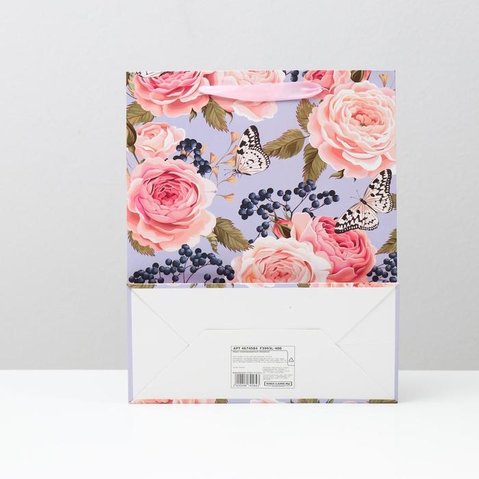 Пакет ламинированный  Пакет ламинированный "Цветущий сад" 26x32x12