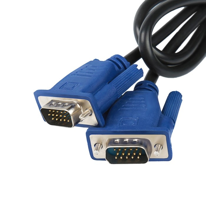 Кабель видео Luazon, VGA (m) - VGA (m), 1 м, чёрный Кабель видео Luazon, VGA (m) - VGA (m), 1 м, чёрный