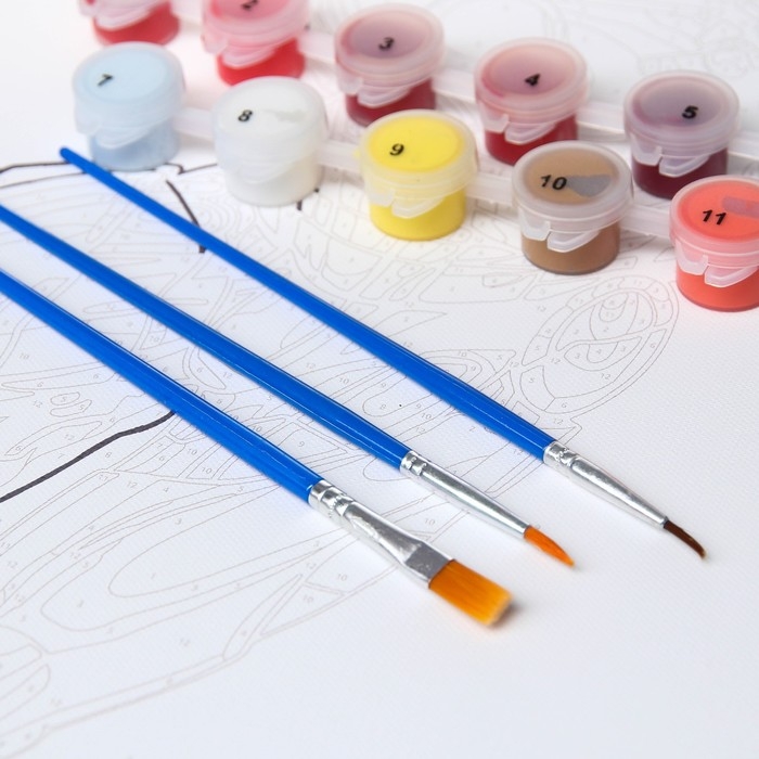 Картина по номерам на подрамнике  Картина по номерам на подрамнике "Железный человек" 30х40 см, Мстители