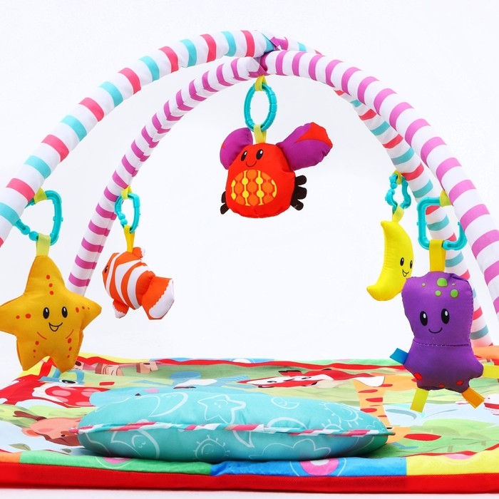 Развивающий коврик с дугами «Слоник и друзья», квадратный, Крошка Я Развивающий коврик с дугами «Слоник и друзья», квадратный, Крошка Я