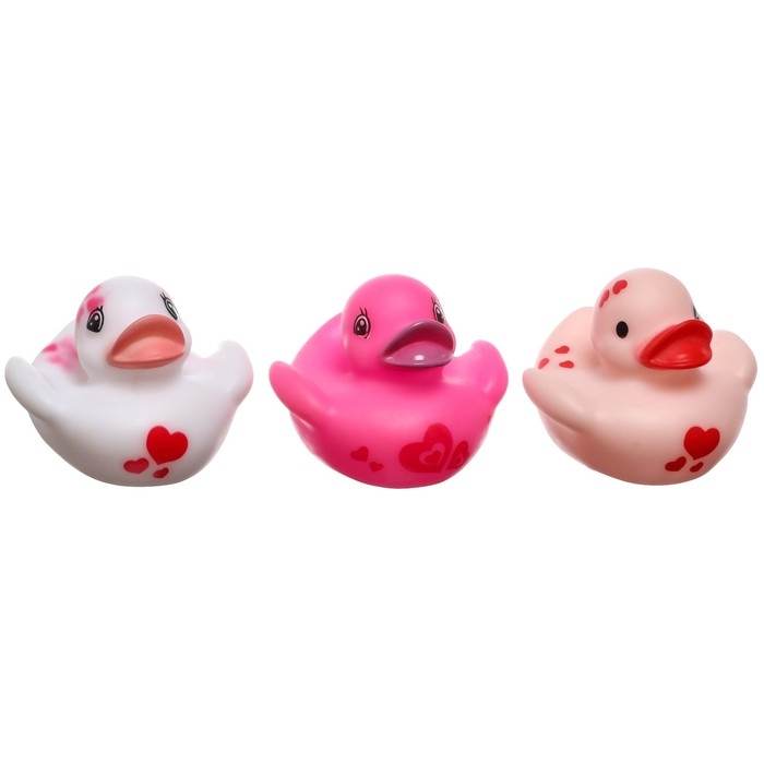 Набор резиновых игрушек для ванны «Уточки Лаффки», 5 см, 3 шт., цвет МИКС, Крошка Я Набор резиновых игрушек для ванны «Уточки Лаффки», 5 см, 3 шт., цвет МИКС, Крошка Я