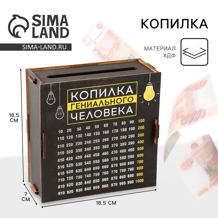 Копилка «Копилка гениального человека», 19 х 18 х 8 см. Копилка «Копилка гениального человека», 19 х 18 х 8 см.