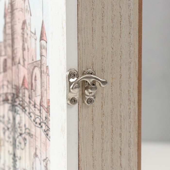 Ключница дерево 6 крючков Ключница дерево 6 крючков "Замок. Рисунок карандашом" 26х20,3х5,5 см