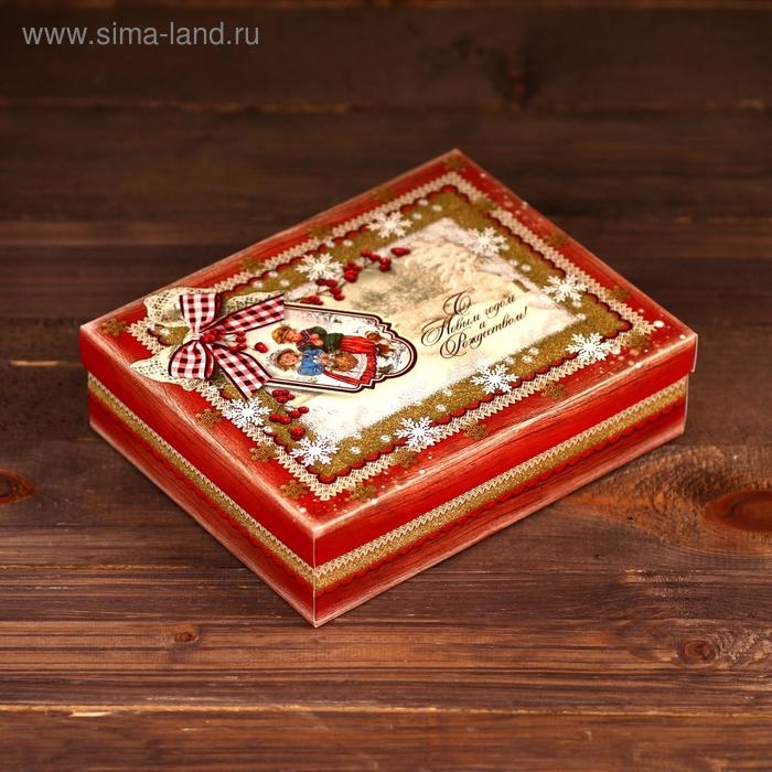 Новый год. Подарочная коробка Новый год. Подарочная коробка "Загадай желание", 23,5 х 6,5 х 18,7 см