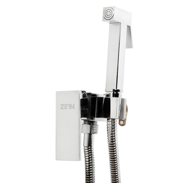 Смеситель с гигиеническим душем ZEIN, картридж керамика 35 мм, латунь, хром Смеситель с гигиеническим душем ZEIN, картридж керамика 35 мм, латунь, хром