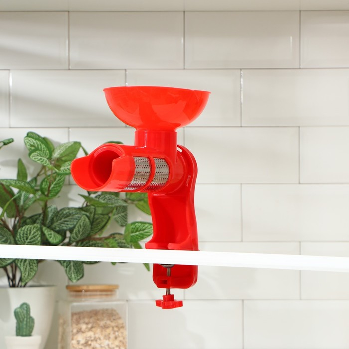 Соковыжималка для томатов Доляна, 27 см, цвет красный Соковыжималка для томатов Доляна, 27 см, цвет красный