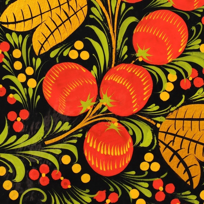 Доска разделочная «Ягодка», микс, хохлома