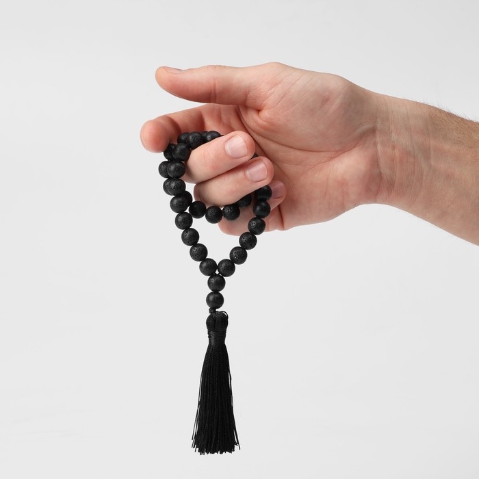 Чётки мусульманские шар №10 «Лава», 35 бусин с перемычками Чётки мусульманские шар №10 «Лава», 35 бусин с перемычками