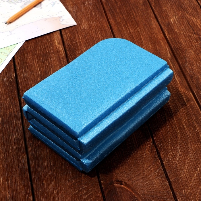 Коврик туристический складной «Для рыбалки», 38 х 27 см, цвет синий Коврик туристический складной «Для рыбалки», 38 х 27 см, цвет синий