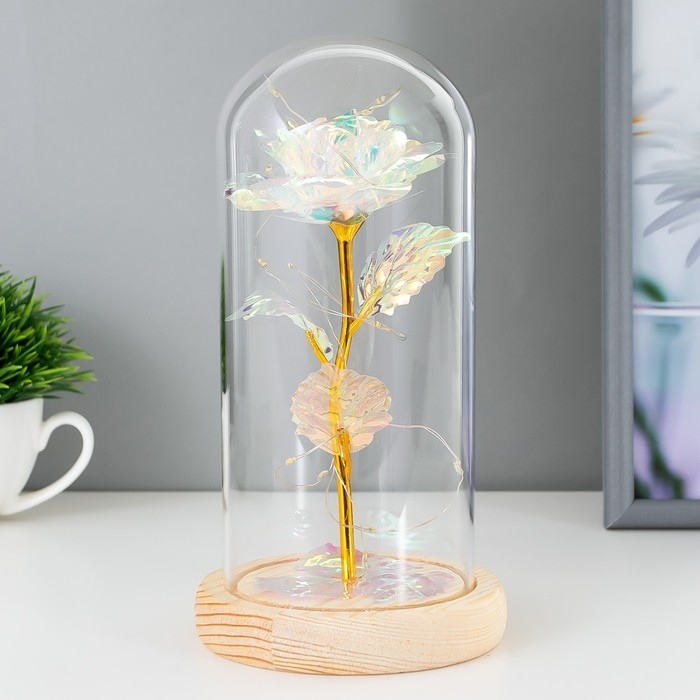 Ночник колба Ночник колба "Яркий цветок" LED от батареек 3хААА 11х11х21,5 см RISALUX