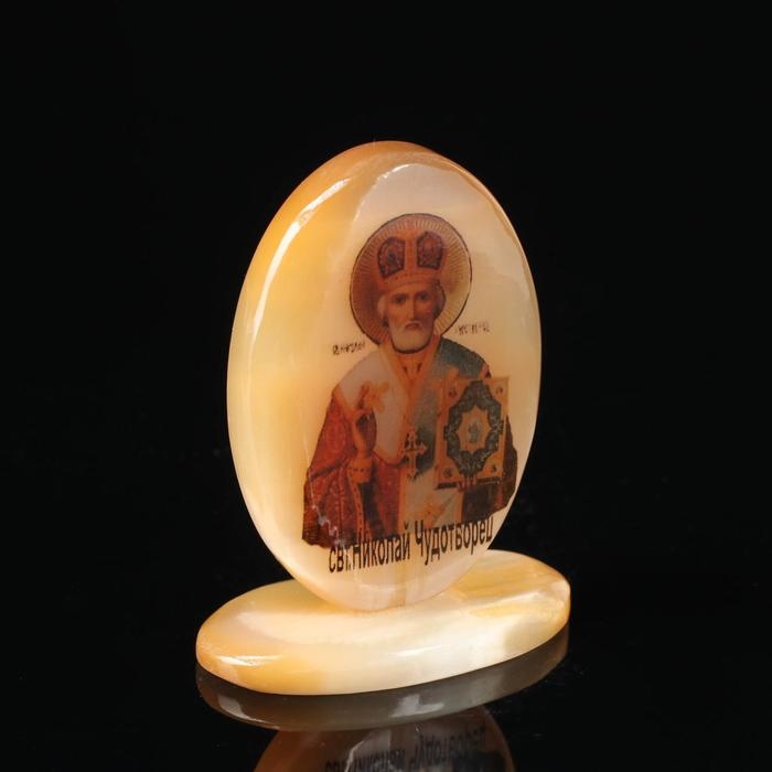 Икона овал на поставке  Икона овал на поставке "Николай Чудотворец"