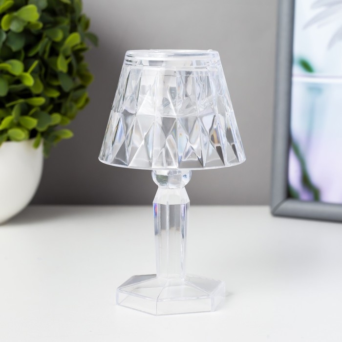 Ночник Ночник "Призма" LED от батареек LR1130 прозрачный 6,8х6,8х12 см