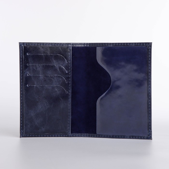 Обложка для паспорта, цвет синий