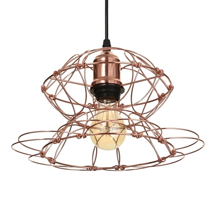 Светильник BayerLux 1671/1 E27 40Вт медь 28х28х30-130 см