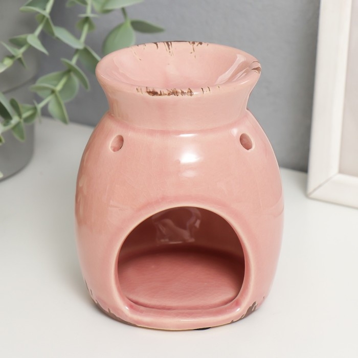 Аромалампа керамика Аромалампа керамика "Зелёный пальмовый лист" 10,5х8х8 см