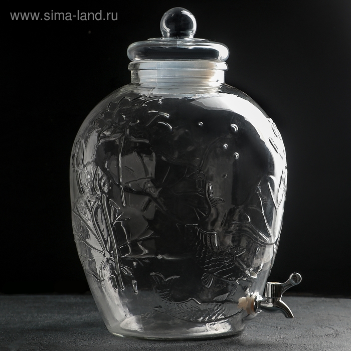 Диспенсер для напитков стеклянный «Пинотаж», 15 л, 26×45 см Диспенсер для напитков стеклянный «Пинотаж», 15 л, 26×45 см