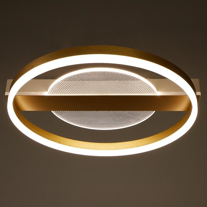 Люстра с ПДУ 1343/2 LED 100Вт 3000-6000К золото 52х50х9 см BayerLux