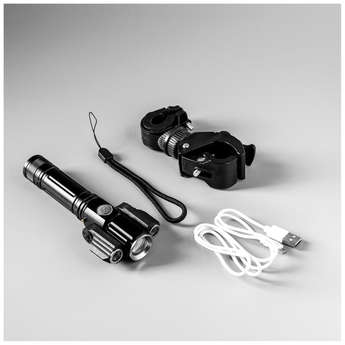 Фонарь велосипедный передний, 3 светодиода, 4 режима Фонарь велосипедный передний, 3 светодиода, 4 режима