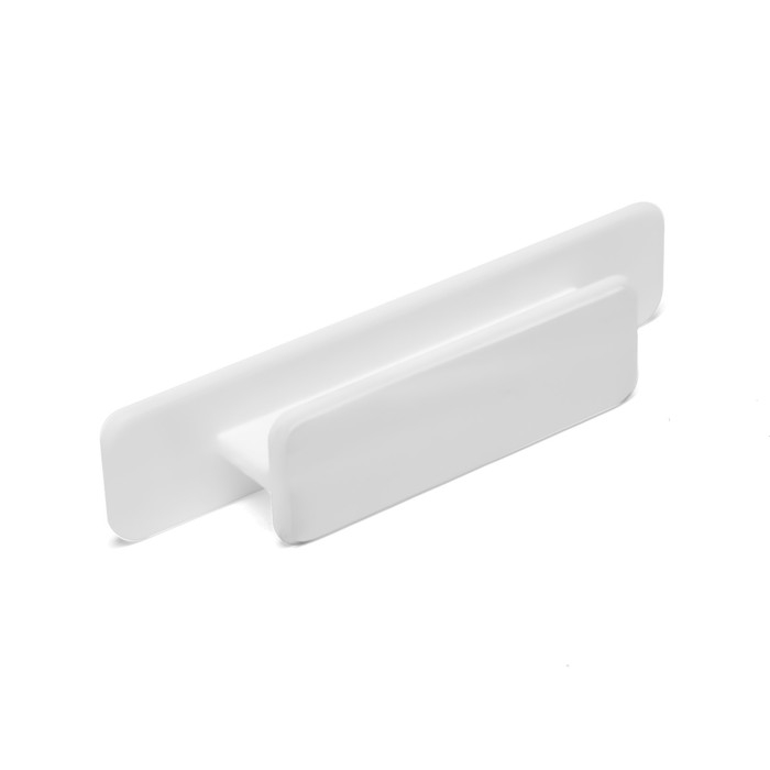 Ручка мебельная самоклеющаяся CAPPIO, L=108 мм, пластик, цвет белый Ручка мебельная самоклеющаяся CAPPIO, L=108 мм, пластик, цвет белый