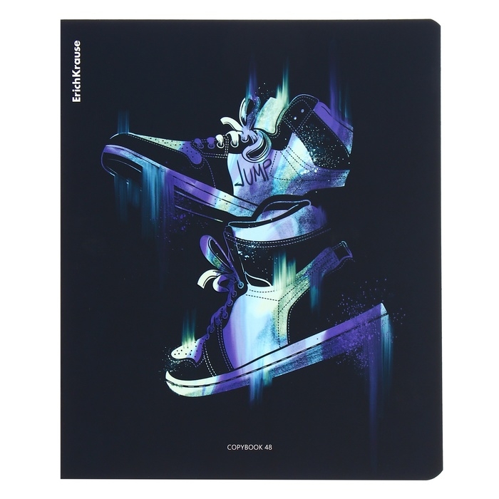 Тетрадь 48 листов в клетку, ErichKrause Sneakers, обложка мелованный картон, Soft-touch ламинация, УФ-лак, блок офсет 100% белизна, МИКС Тетрадь 48 листов в клетку, ErichKrause Sneakers, обложка мелованный картон, Soft-touch ламинация, УФ-лак, блок офсет 100% белизна, МИКС