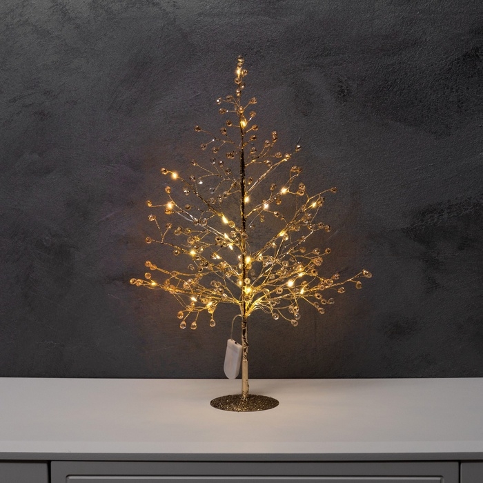 Фигура светодиодная  Фигура светодиодная "Бусины" 48x30x3 см, 20 LED, CR2032x2 (в компл.), свечение тёплое белое