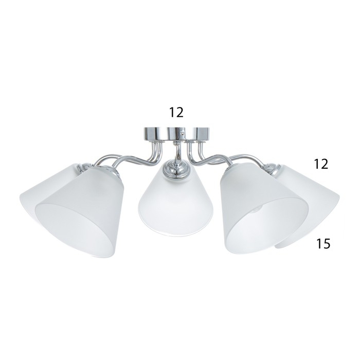 Люстра Люстра "Лорена" 5хЕ27 40Вт хром 55х55х36 см BayerLux