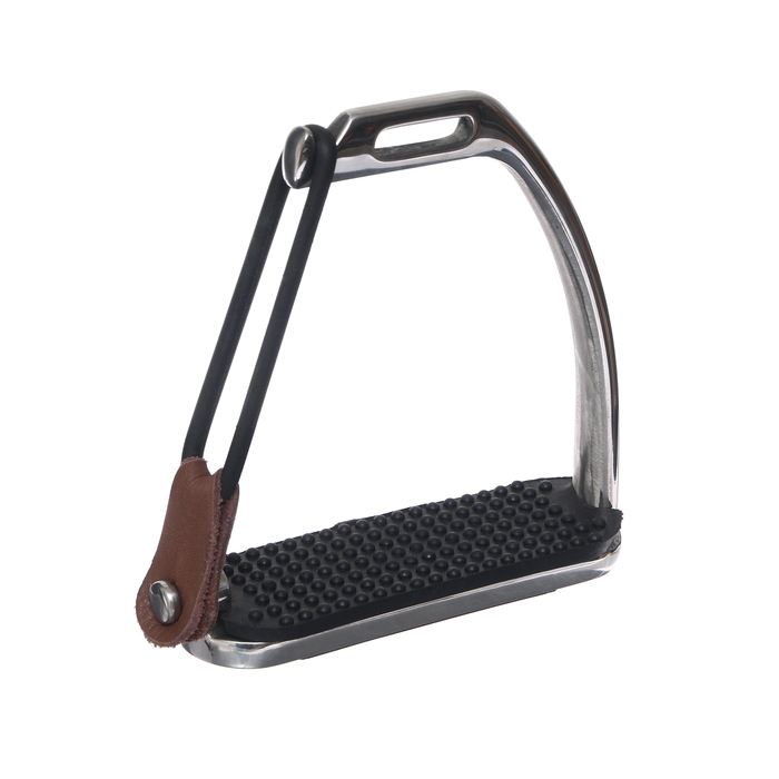 Стремена металлические с резиновыми вставками, хром, набор 2 шт Стремена металлические с резиновыми вставками, хром, набор 2 шт