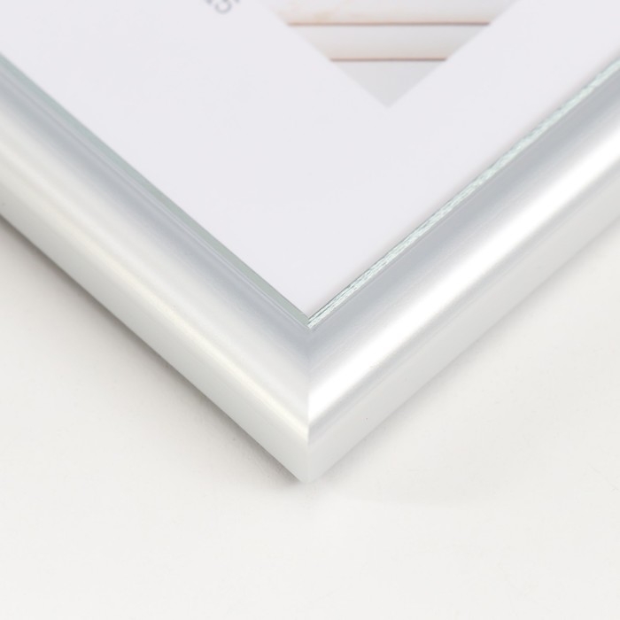 Фоторамка пластик Фоторамка пластик "МИРАМ" 10х15 см 421 серебро