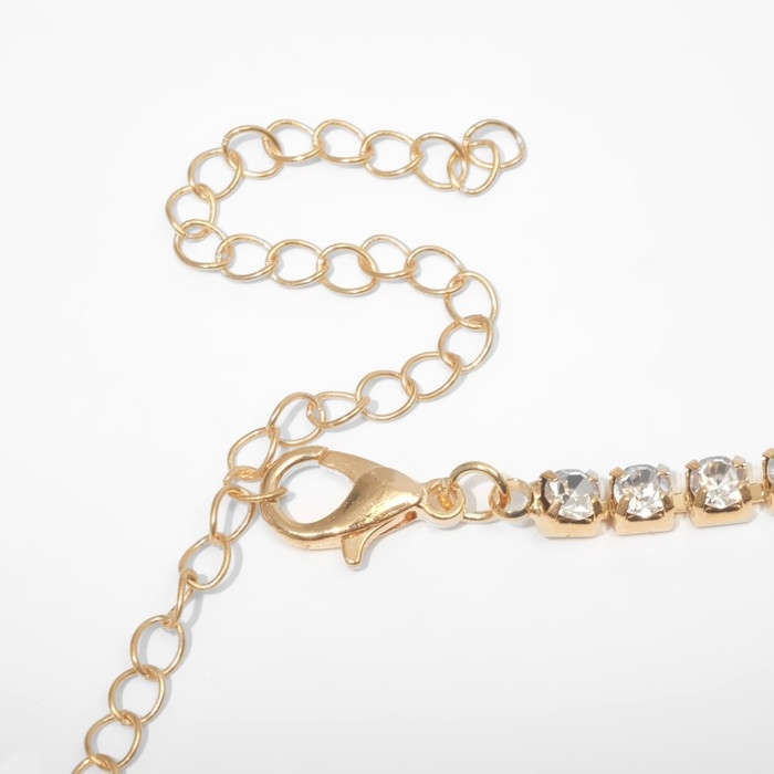 Чокер «Бабочки» миниатюрные, цвет белый в золоте, 30 см Чокер «Бабочки» миниатюрные, цвет белый в золоте, 30 см