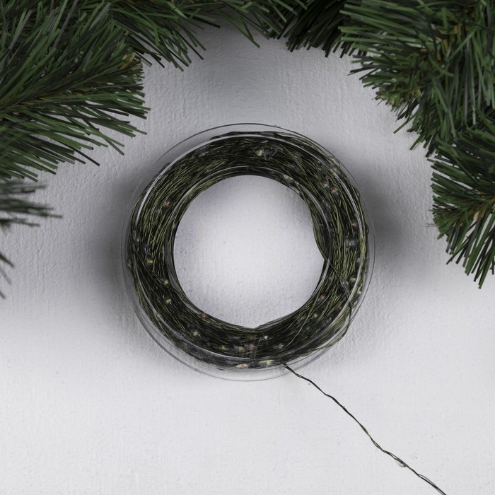 Гирлянда «Нить» 50 м роса, IP44, зелёная нить, 500 LED, свечение мульти, 8 режимов, 31 В Гирлянда «Нить» 50 м роса, IP44, зелёная нить, 500 LED, свечение мульти, 8 режимов, 31 В