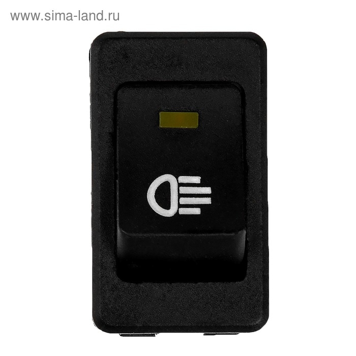 Кнопка выключатель, с подсветкой, пластик, чёрный Кнопка выключатель, с подсветкой, пластик, чёрный