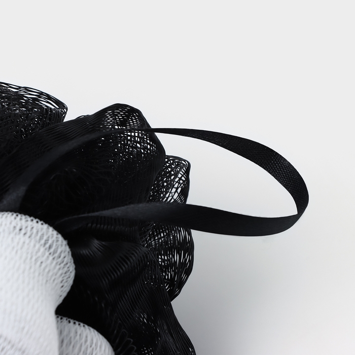 Мочалка - цветок CUPELLIA SPA, 50 гр, цвет бело-черный