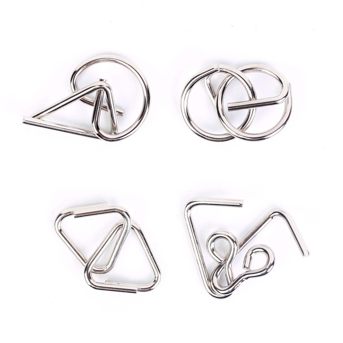 Головоломка металлическая «Загадки Менделеева», набор 4 шт. Головоломка металлическая «Загадки Менделеева», набор 4 шт.