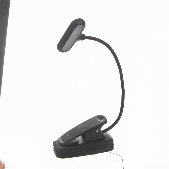 Лампа для чтения на прищепке 16430/1 LED от батареек 3ААА черный 7х4,5х31 см RISALUX Лампа для чтения на прищепке 16430/1 LED от батареек 3ААА черный 7х4,5х31 см RISALUX