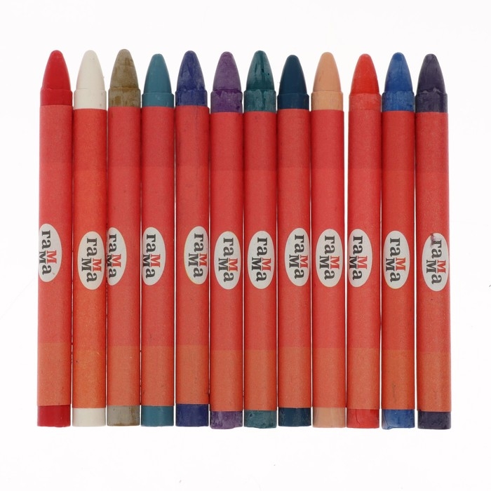 Мелки восковые 24 цвета, Мелки восковые 24 цвета, "Гамма" "Мультики", круглые, европодвес