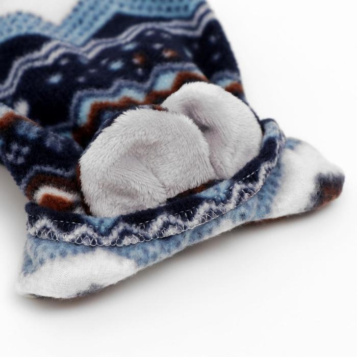 Шапка-капор зимняя для собак, M-L(ДС 24 см, ОМ 30 см), микс Шапка-капор зимняя для собак, M-L(ДС 24 см, ОМ 30 см), микс