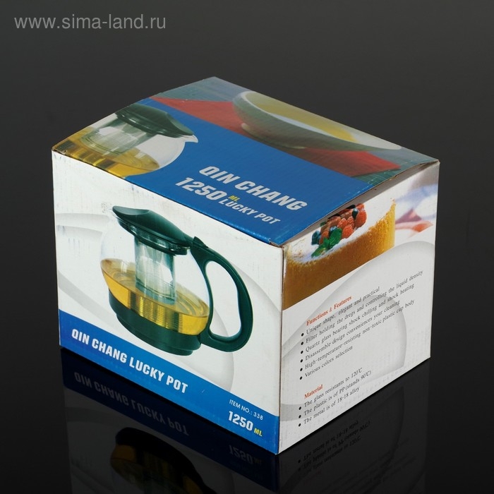 Чайник стеклянный заварочный «Любава», 1,25 л, с металлическим ситом, цвет чёрный Чайник стеклянный заварочный «Любава», 1,25 л, с металлическим ситом, цвет чёрный